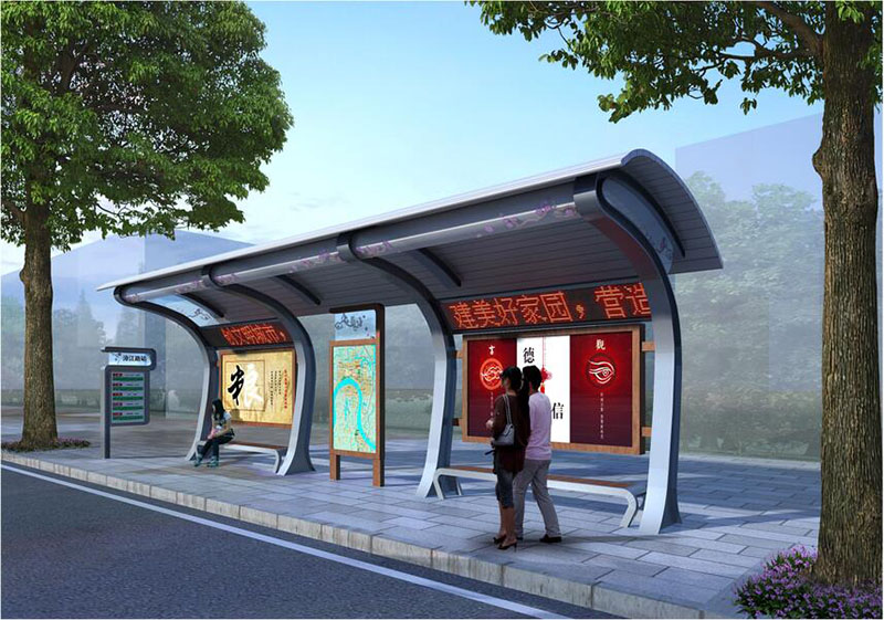 湖南常德桃源縣公交候車亭新建工程